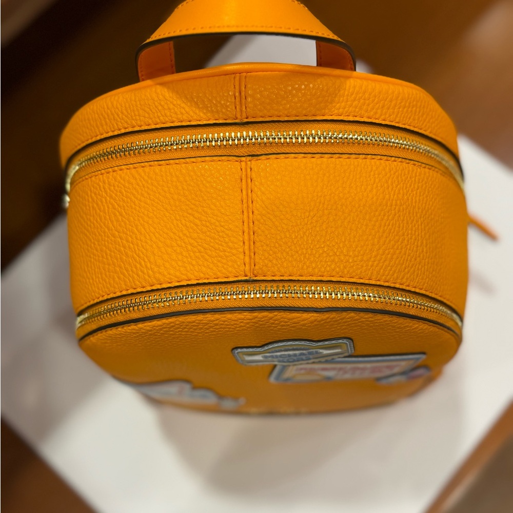 Michael Kors RHEA EMBELLISHED Vibrant Orange Backpack - Picture 5 of 14